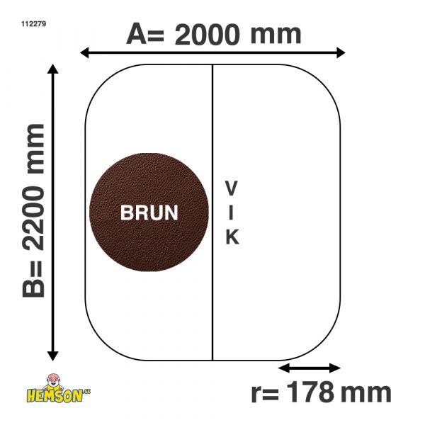 Spa cover 200x220 R17,8 | Brun | 112279
