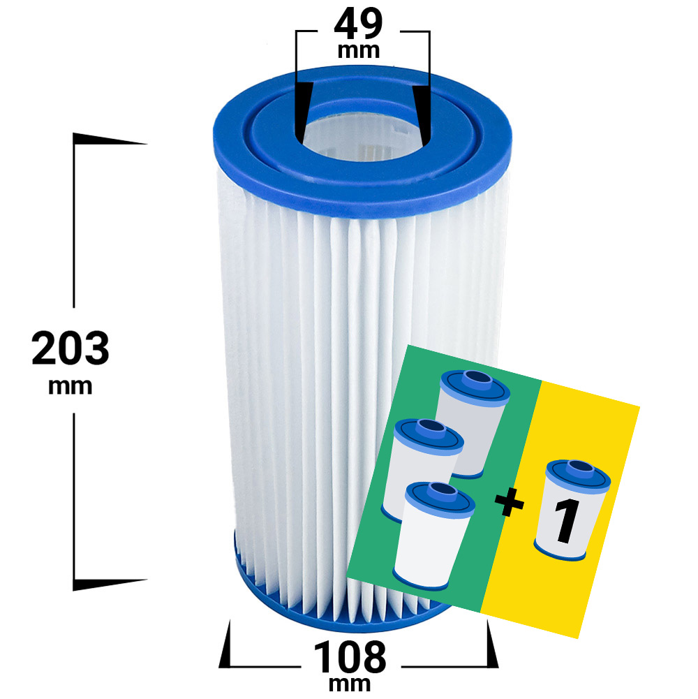 4-pack Spa filter Intex A | Easy Set | Coleco | Aqua Leisure