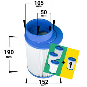 4-pak Spa filter for Softub